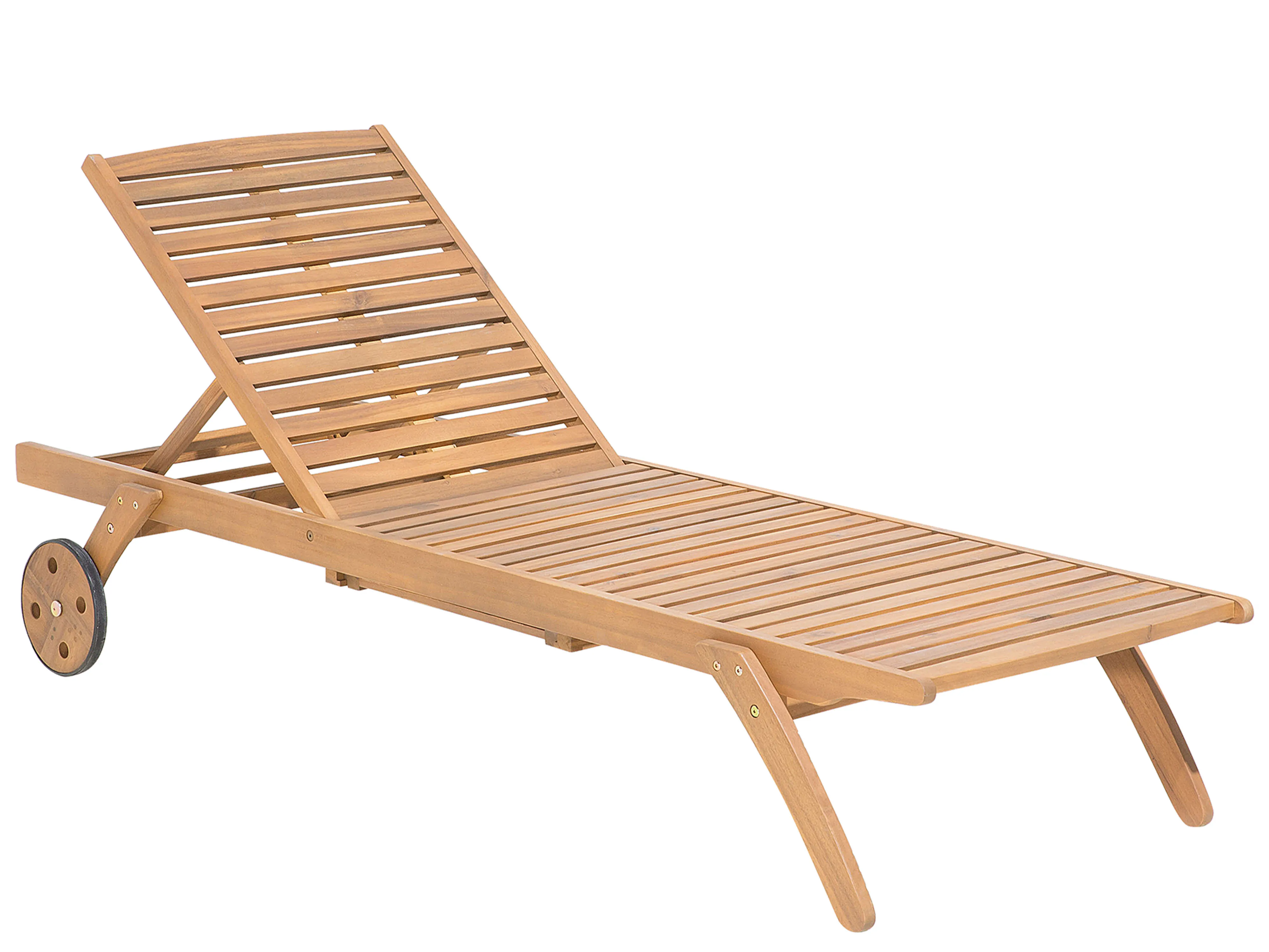 Ligstoel met kussen CESANA PREMIUM Acaciahout Rood