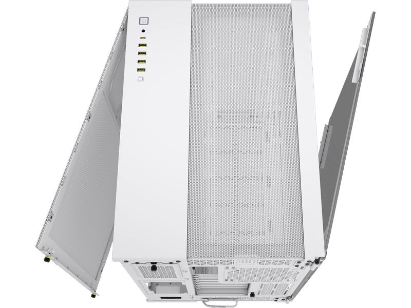 Corsair PC-Gehäuse 6500D Airflow Weiss Mid-Tower PC-Case mit Zwei-Kammer-Design und herausragendem Luftstrom
