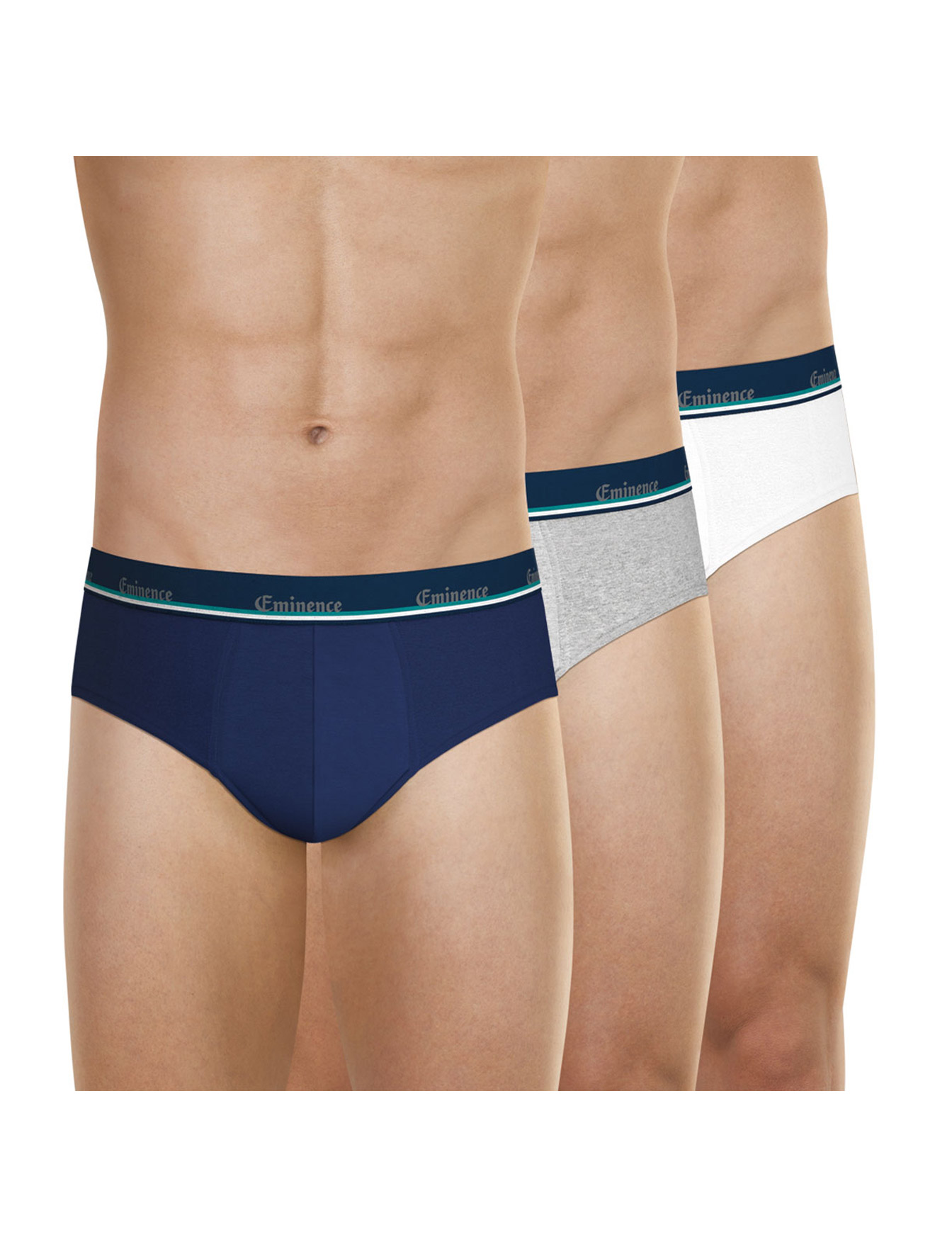 Lot de 3 slips homme coton stretch
