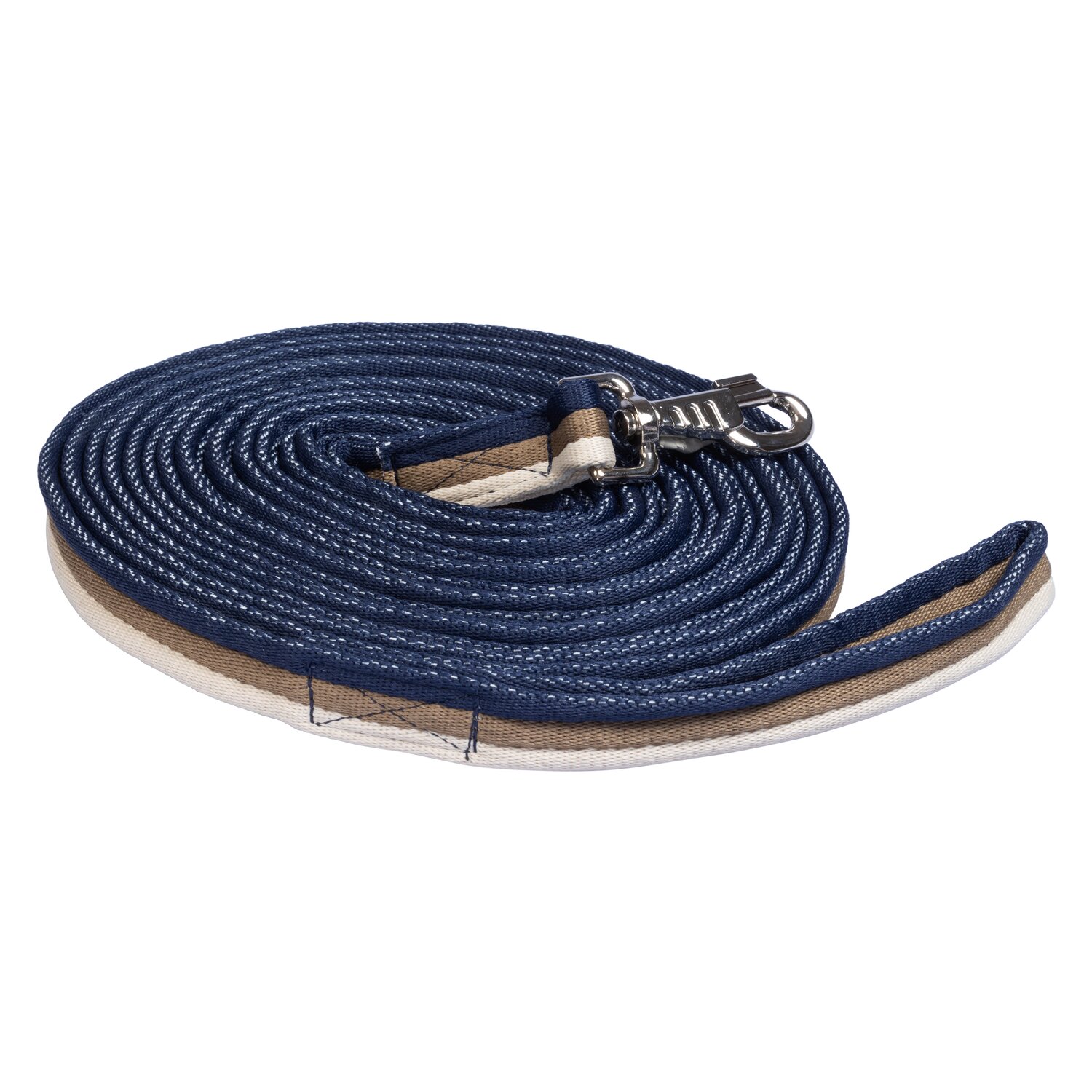 Horse-friends Longierleine Tricolor, 8 m  - beige/choco/marine - 8 m
