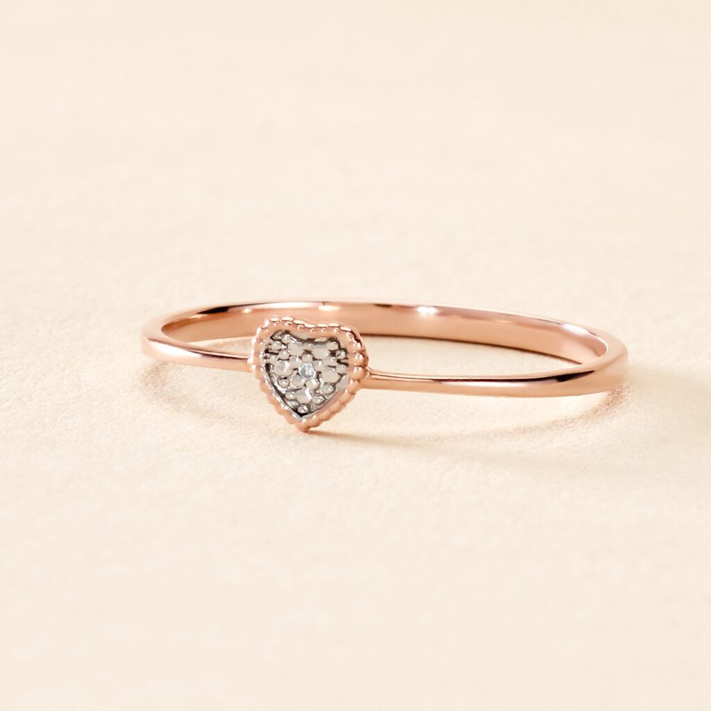 Bague Mon 1er Diamant Or Rose Diamant