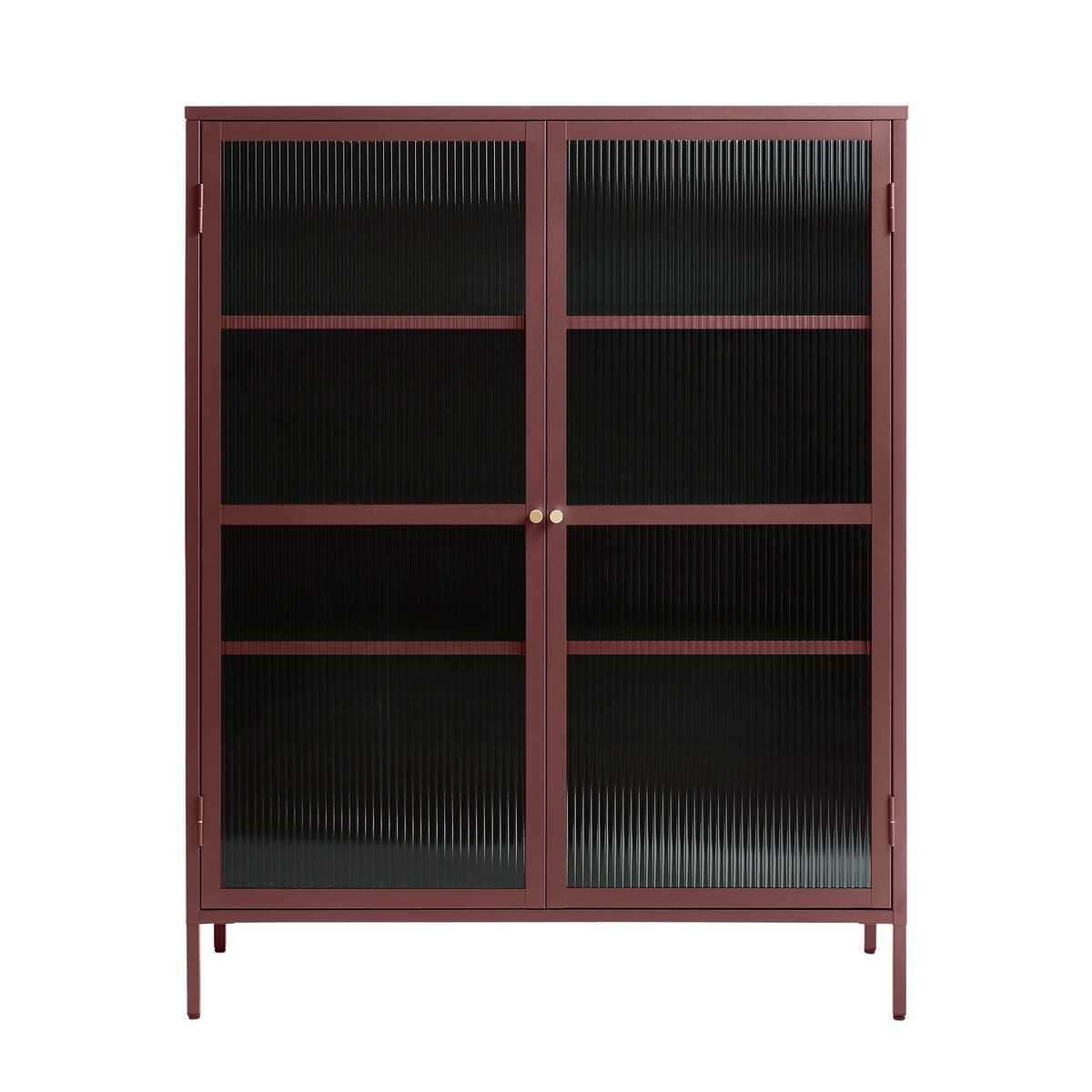 Vitrinekast Omeo 140x111 cm bordeauxrood