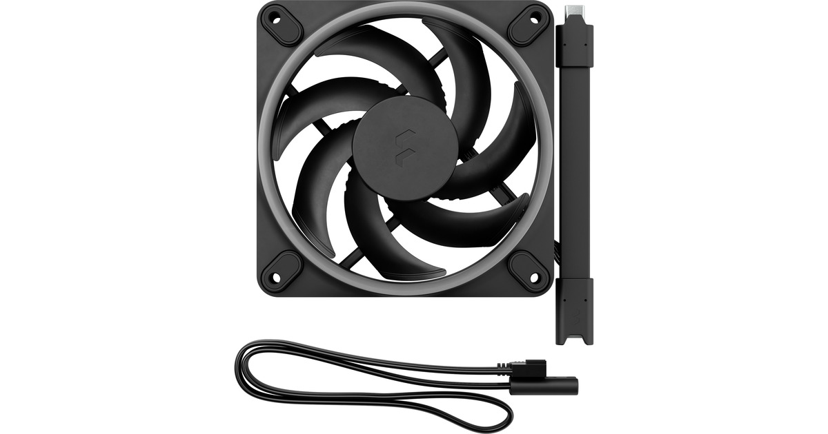 Fractal DesignMomentum 12 RGB case fan  (Zwart, 120 x 120 x 25 mm, PWM)