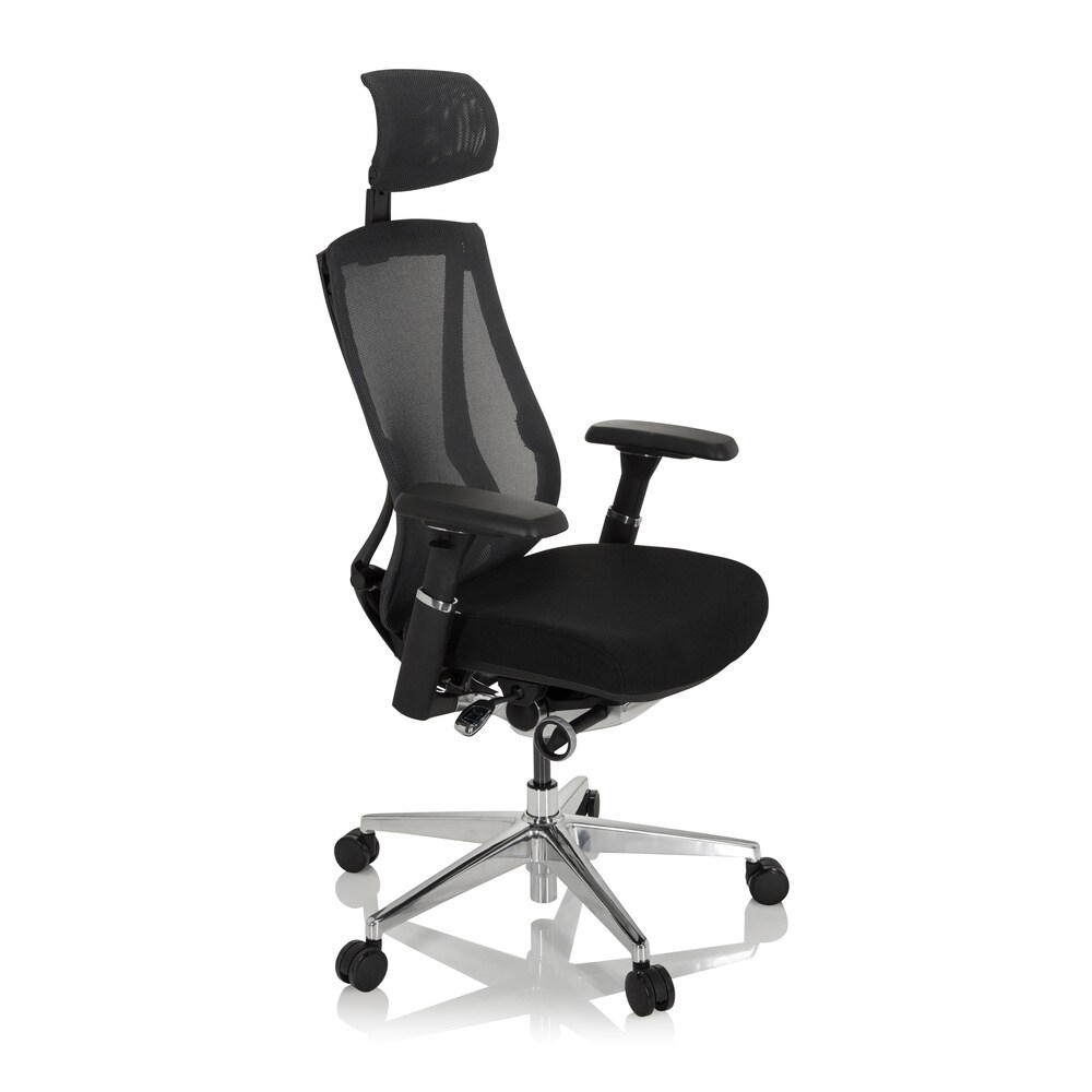 High End Bürostuhl INSPERO Stoff/Netzstoff mit Armlehnen hjh OFFICE