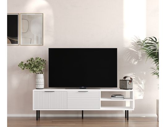 CONCEPT1 - Meuble TV Venus blanc 150 x 30 x h45 cm