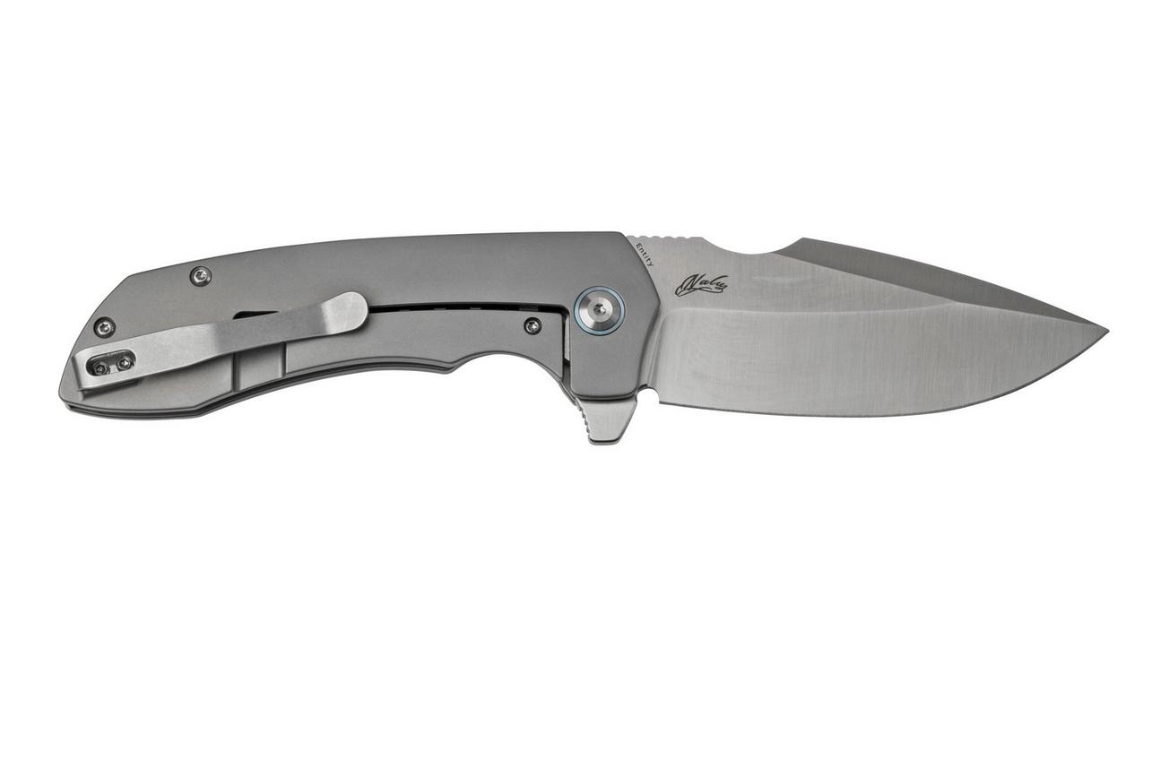 Kansept Entity K1036A1 Satin, Bead Blasted Titanium zakmes, Nalu Knives design