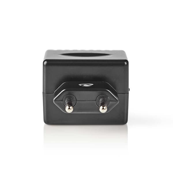 Strøm Socket Adapter | Euro / Type C (CEE 7/16) | 100 - 240 V AC 50/60 Hz | 12 V DC | 6 W | Nettstrøm drevet | 0.3 A | Sort | Plast