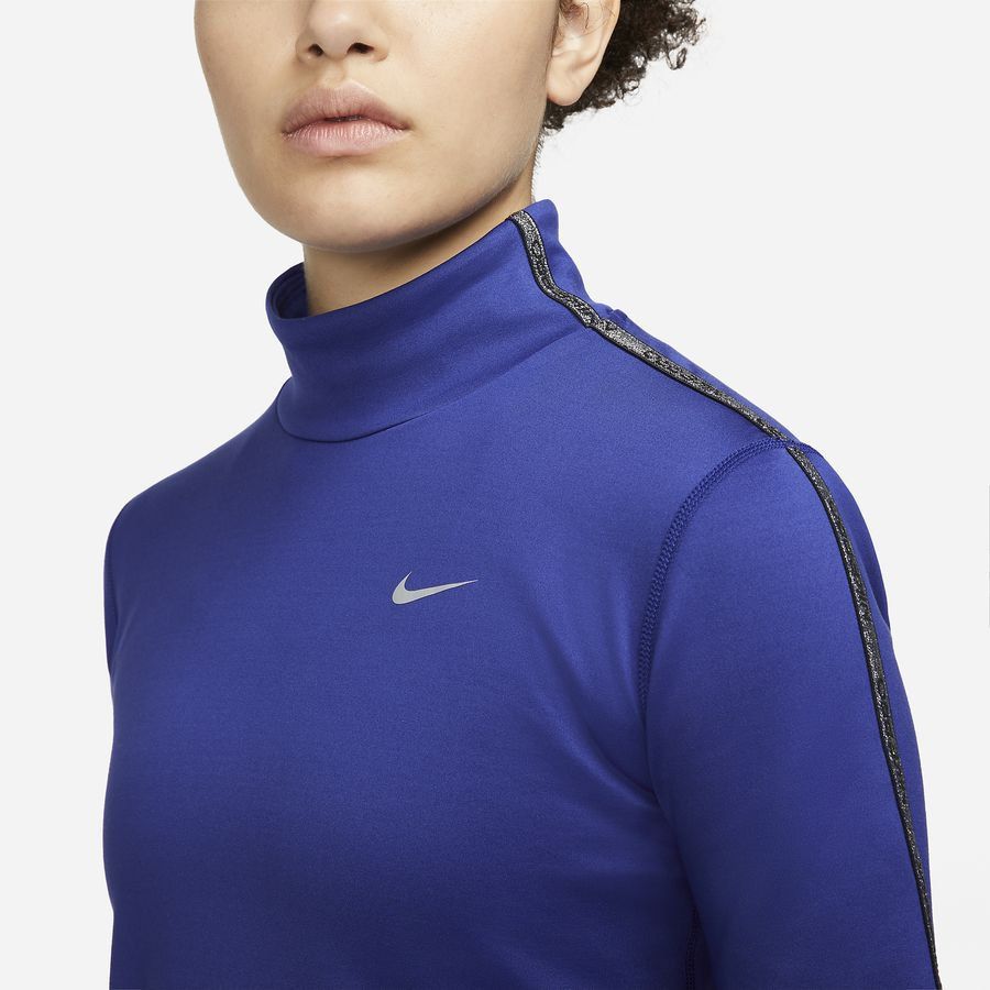 Nike Pro Maillot d'Entraînement Therma-FIT - Bleu Marine/Gris Femme
