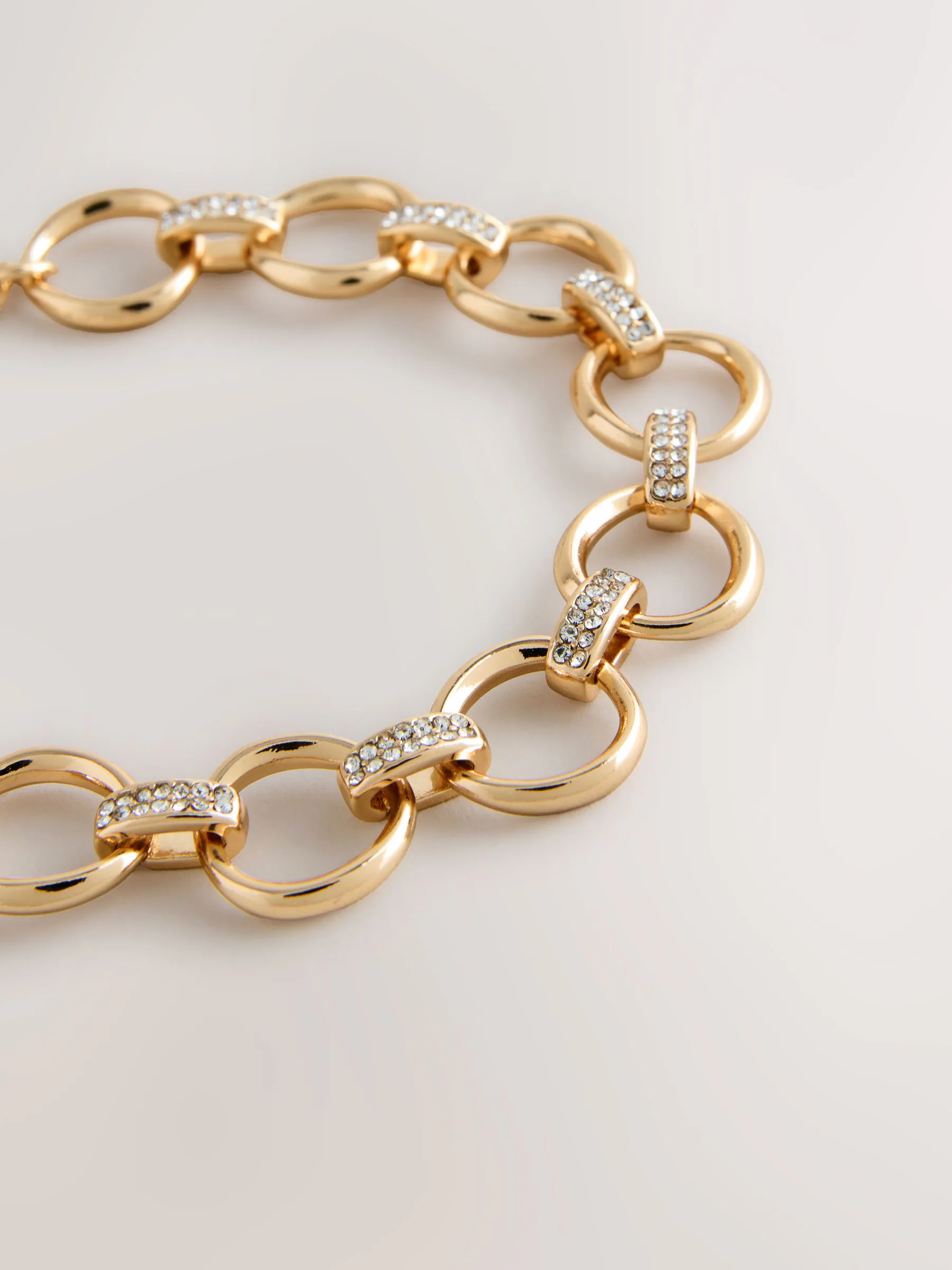 Goudkleurig - Sparkle Detail Chain Bracelet