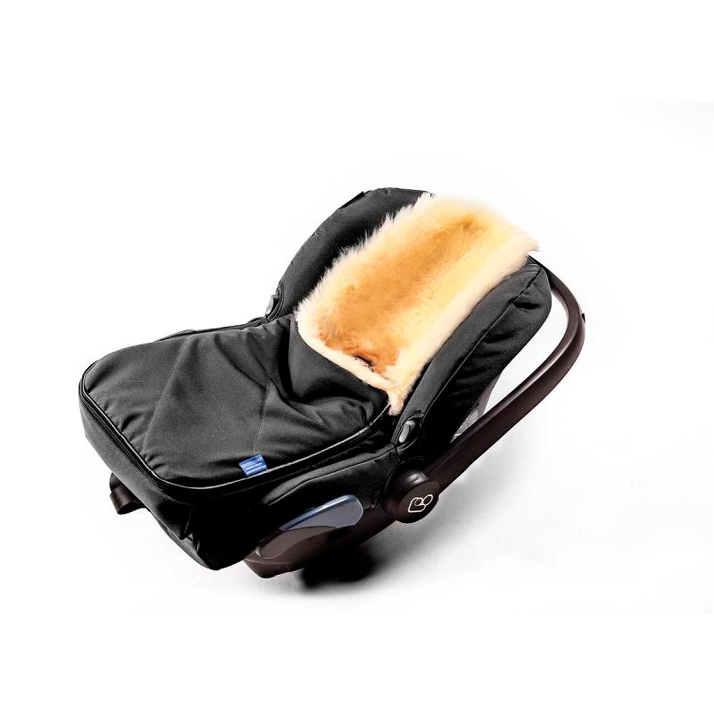 Hofbrucker Babyschale Lammfell-Fußsack Maxi Schwarz