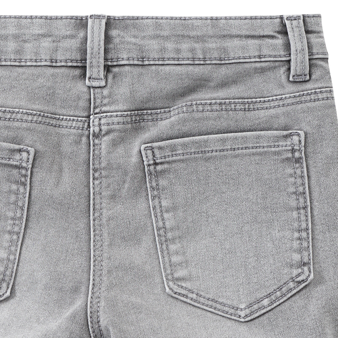 Famy 3 Mädchen Jeansshorts im Five-Pocket-Style dunkelblau / blau / grau