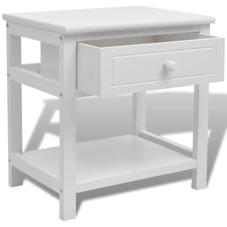 vidaXL - Kast - Wit - Paulowniahout - 2 stuks