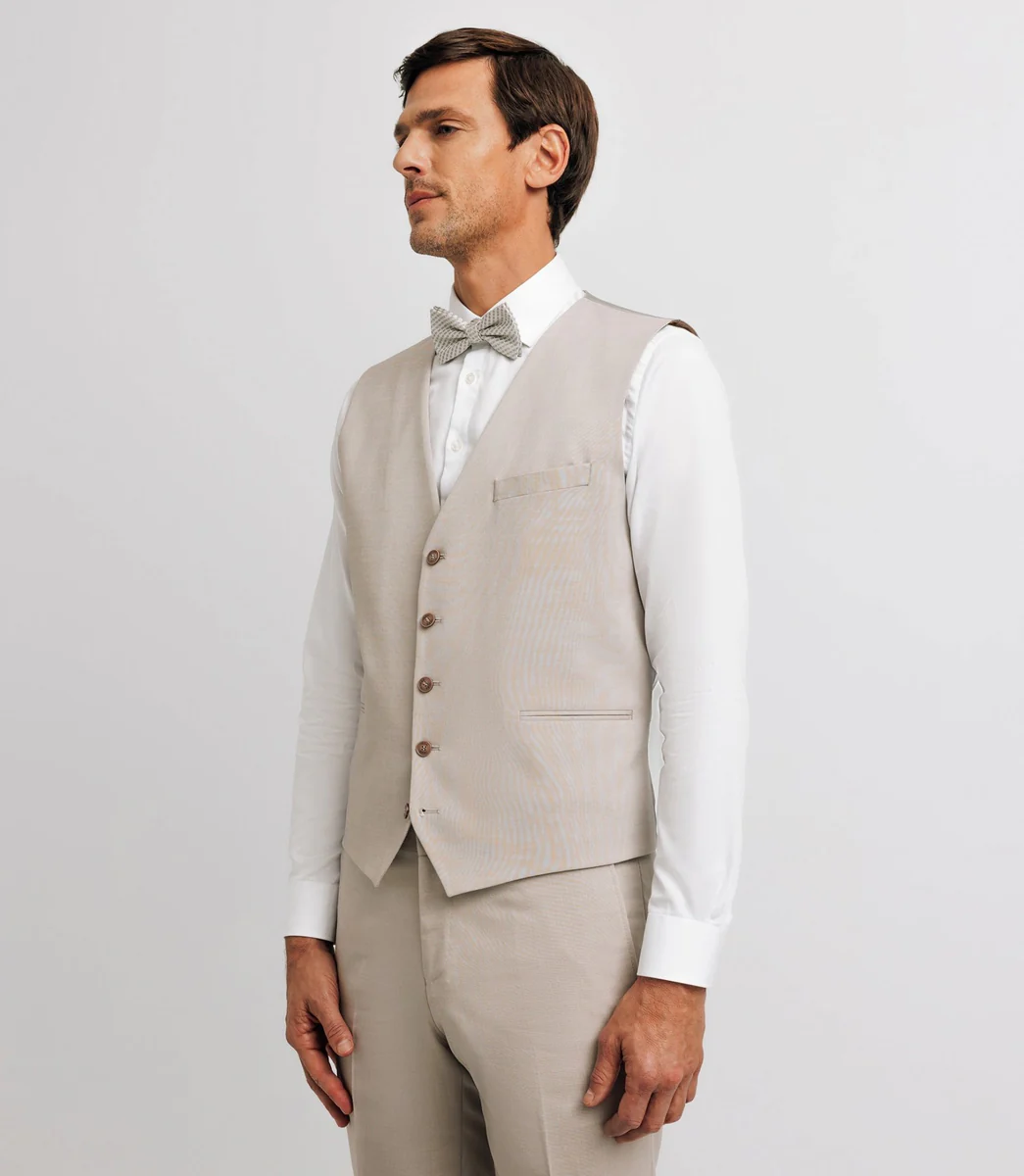 Gilet de costume beige