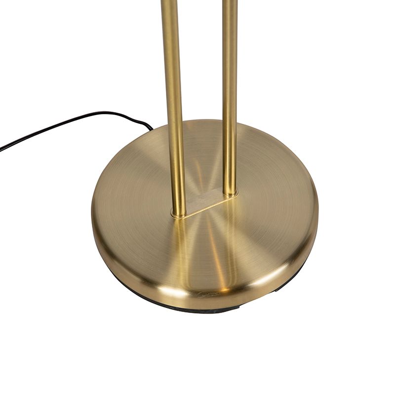Vloerlamp goud met leeslamp incl. LED en dimmer - Diva 2