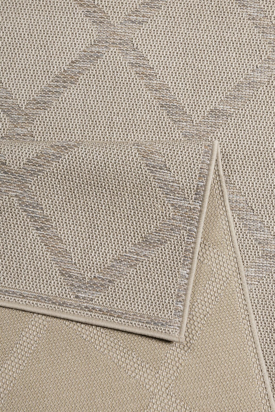 ESPRIT Outdoorteppich RHOMB 120 x 170 cm beige/grau
