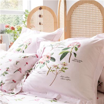 Linge de lit motif herbier - BECQUET CRÉATION