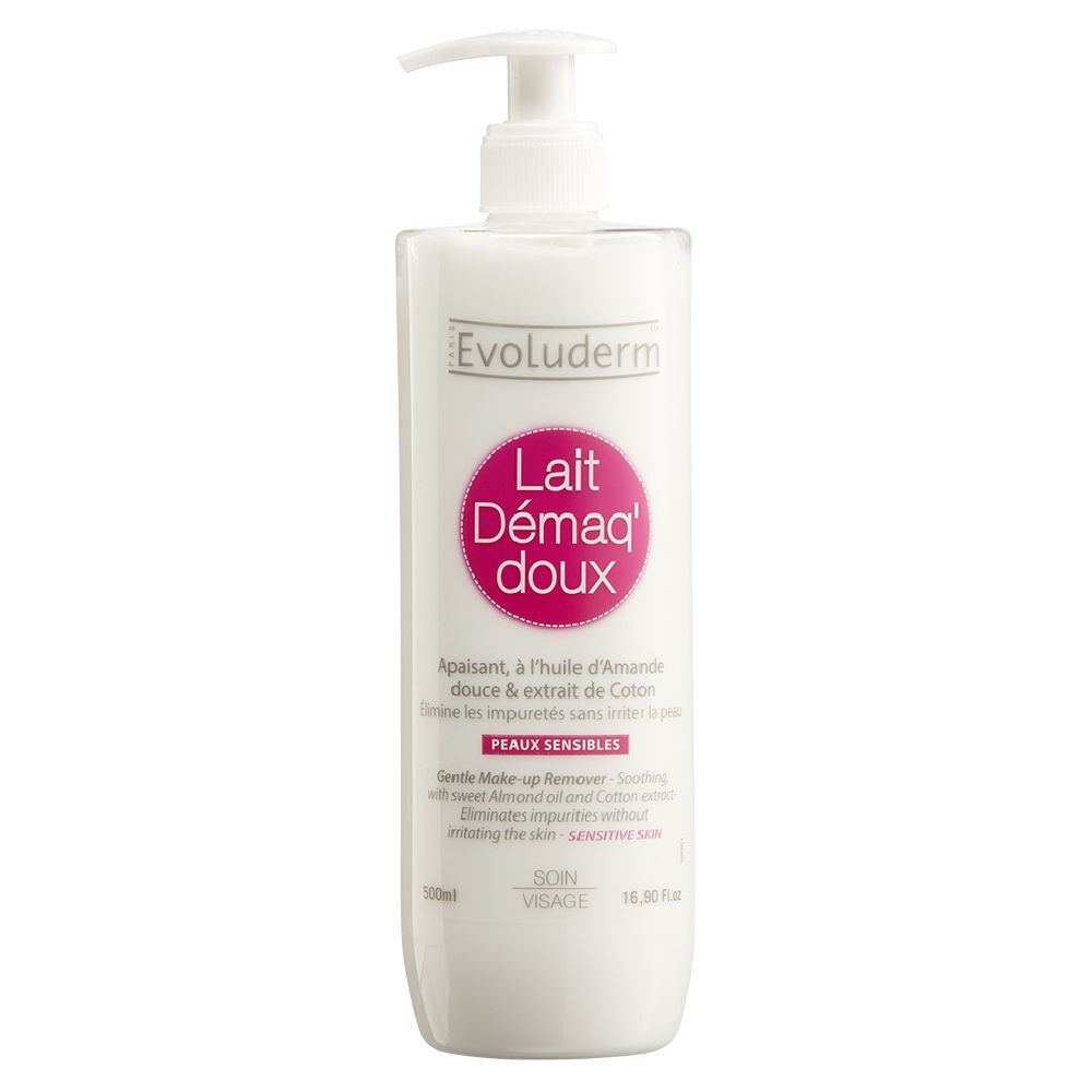 Lait démaquillant Evoluderm peaux sensibles 500 ml