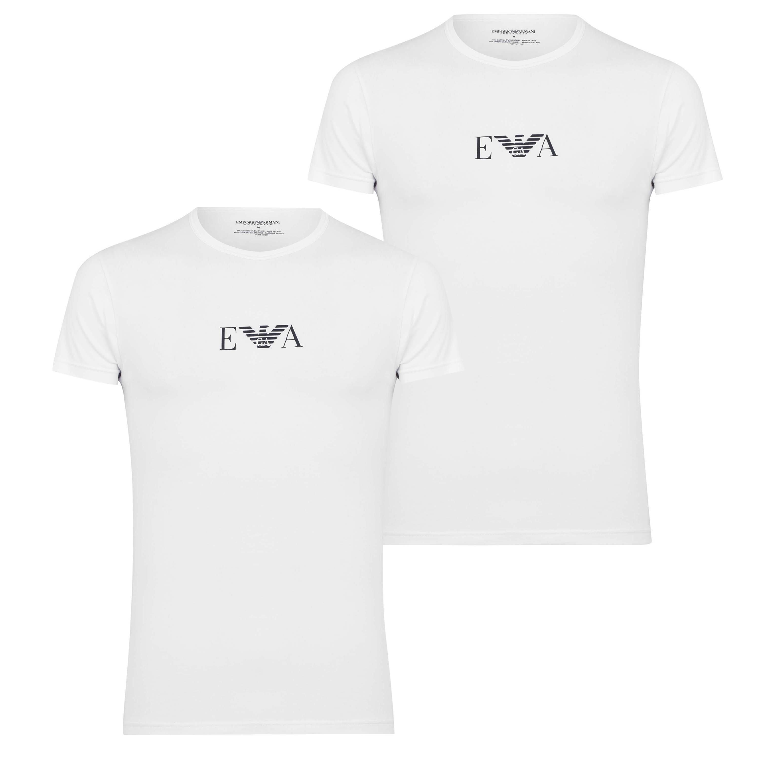 Emporio Armani 2 Pack Chest Logo T Shirt