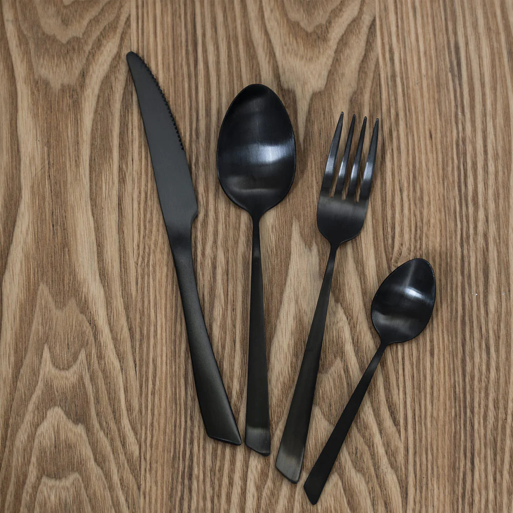 Cuillère à café monobloc Delta black inox (lot de 6) Jean Dubost