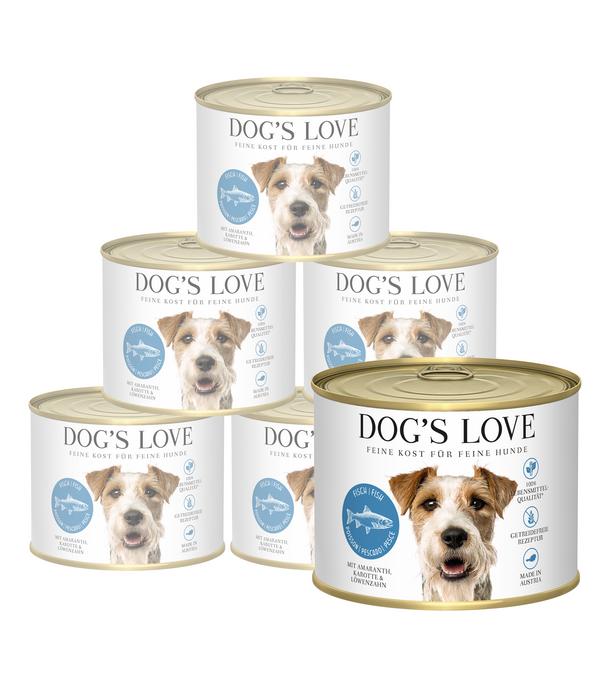 DOG'S LOVE Nassfutter für Hunde Adult, 6 x