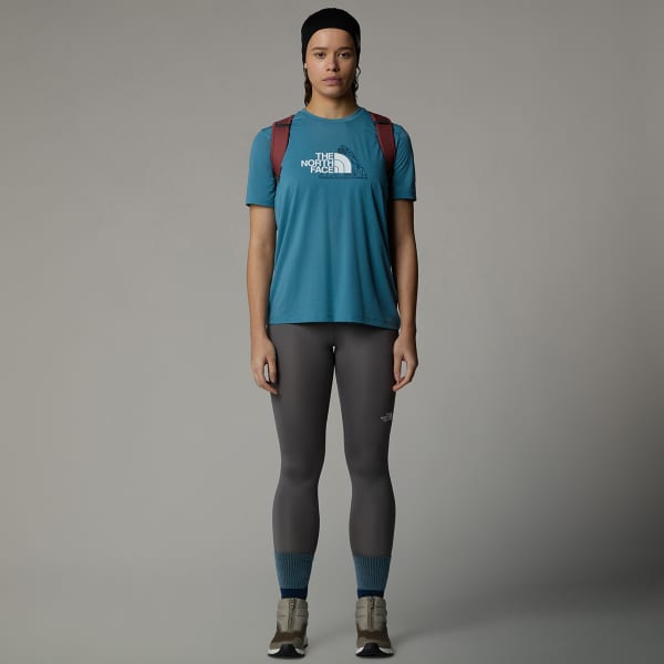 T-shirt THE NORTH FACE W MOUNTAIN FOUNDATION S/S TEE ALGAE BLUE