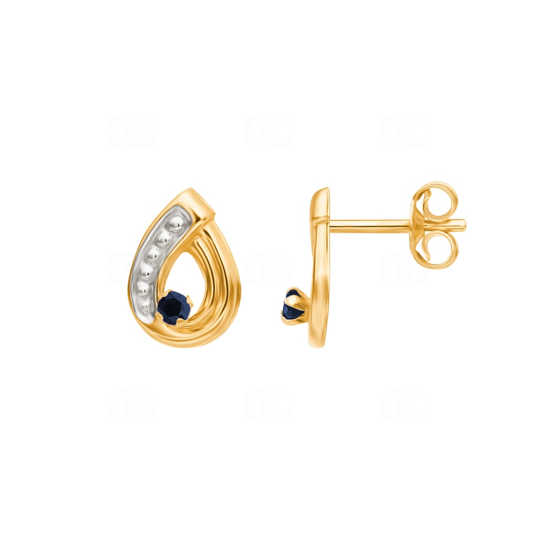 Ohrstecker 750/18 K Gelbgold mit Saphir