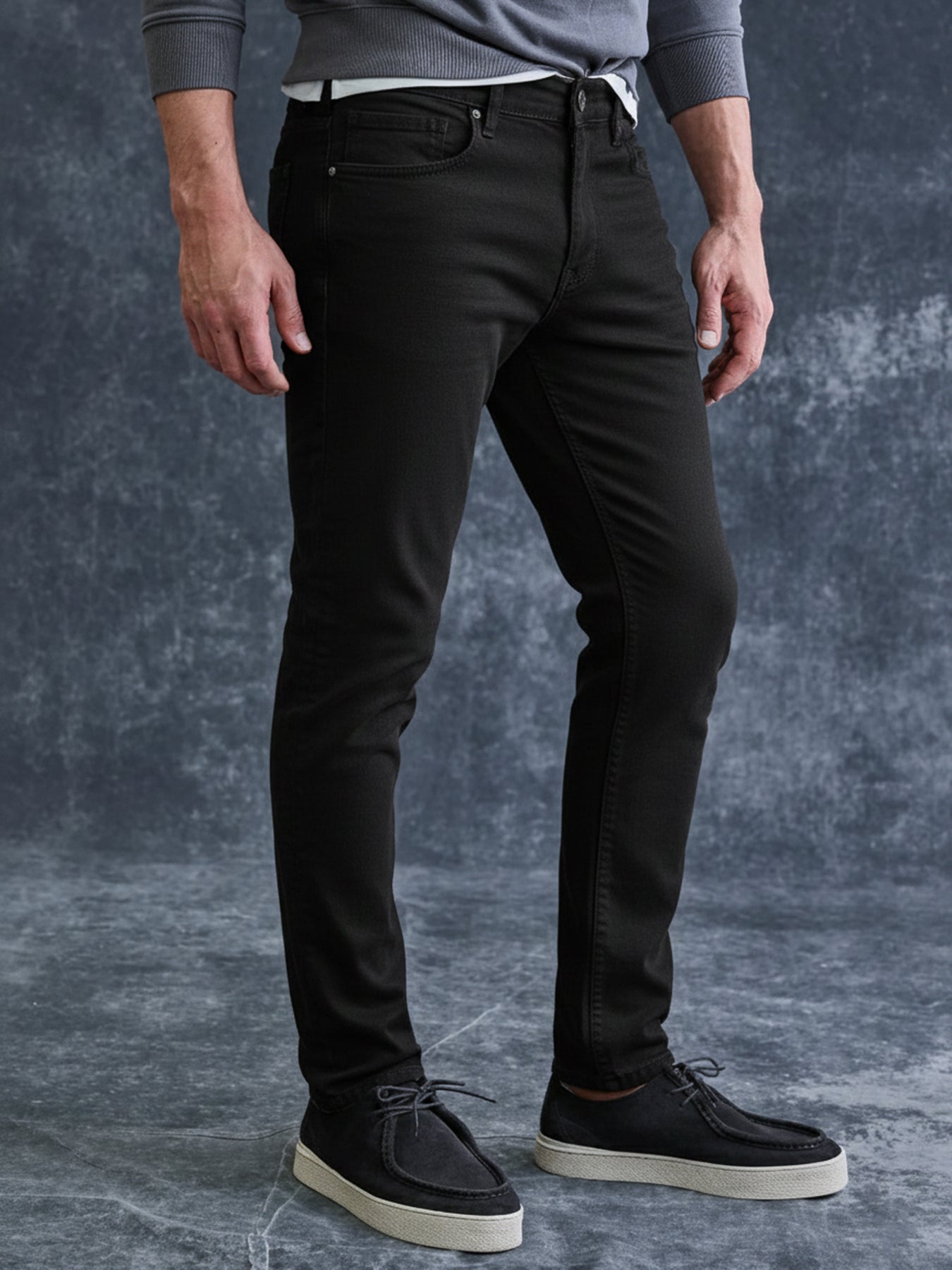 BAXTER 5-Pocket-Denim, RELAXED FIT, unifarben