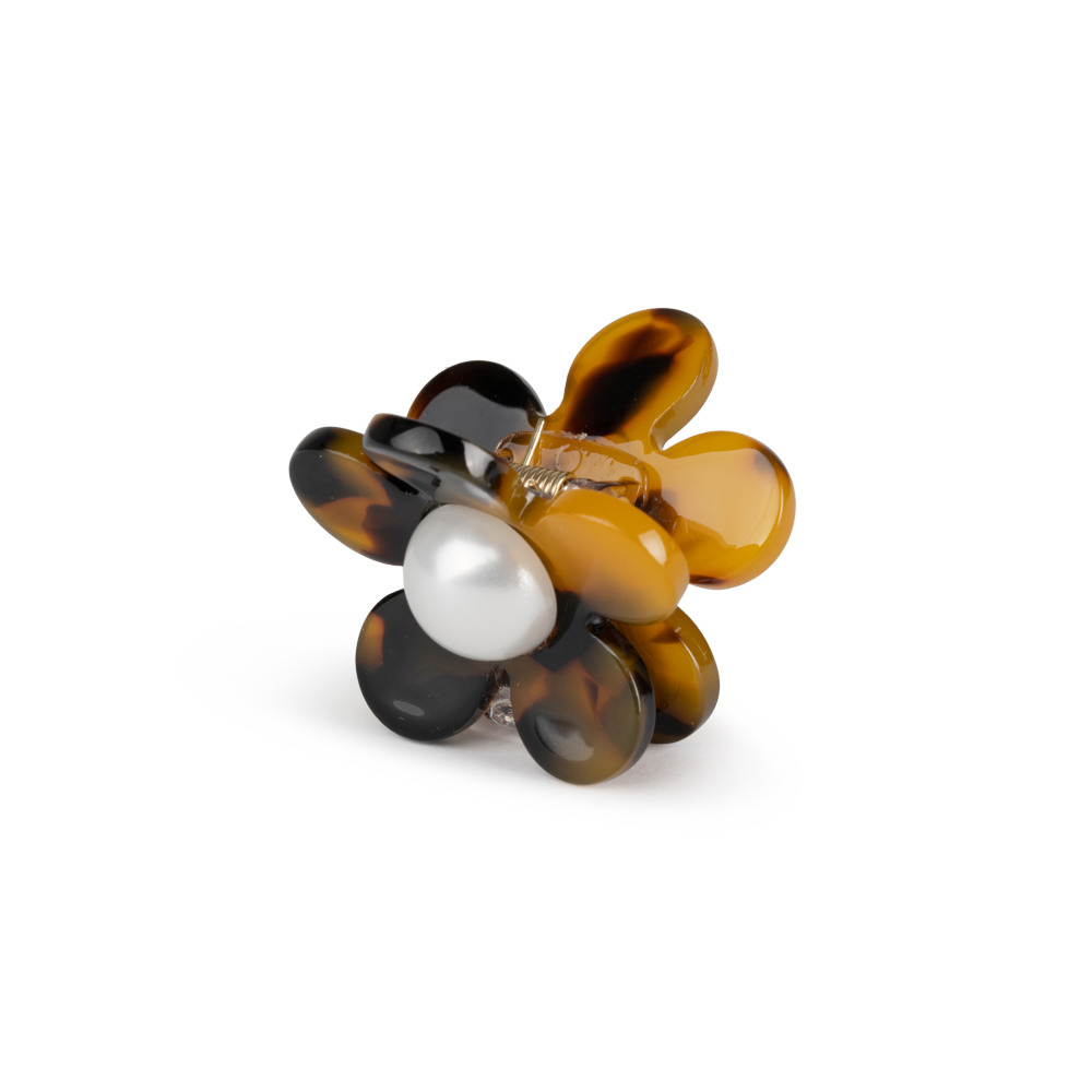 Sui Ava  Eva Classic Flower hårklemme, mini - Brown Leo