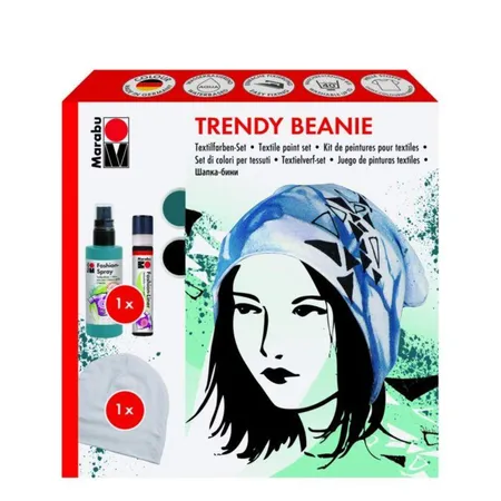 Marabu Fashion-Spray Kreativset Trendy Beanie Mütze