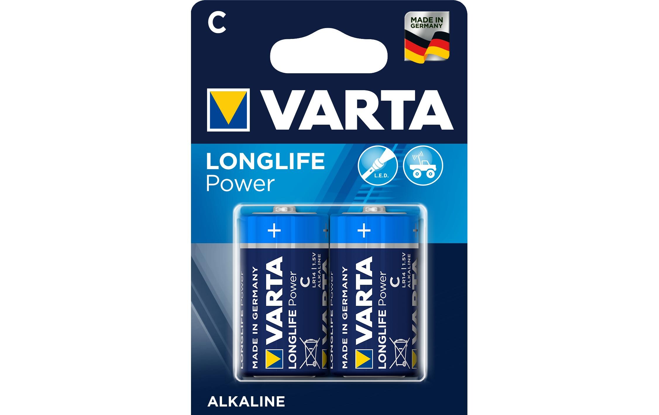 Batterie Longlife Power C 2 StückAlkaline Batterie, 1.5 Volt