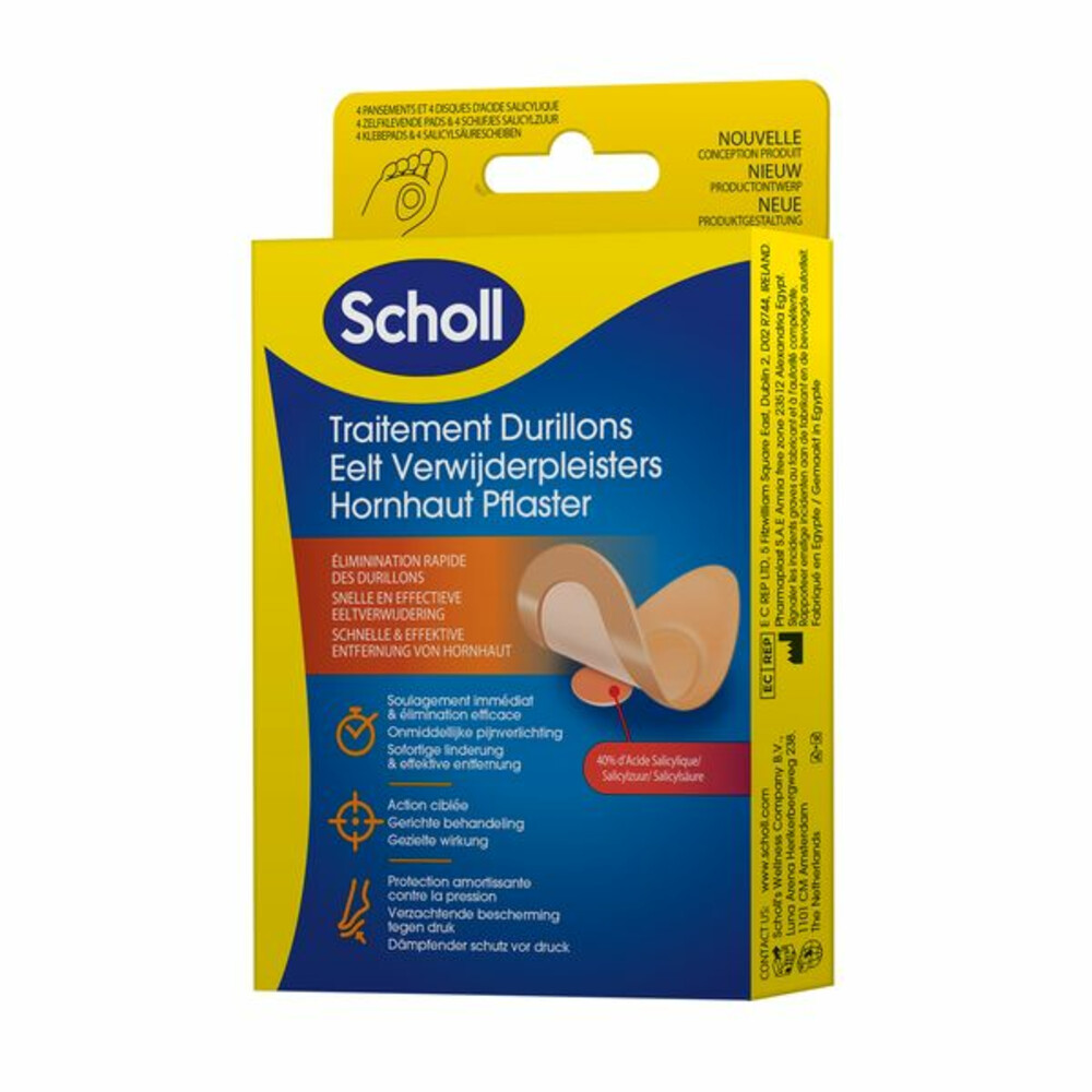 Scholl Eelt Verwijderpleisters 4 stuks