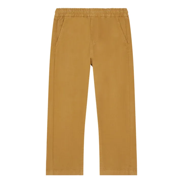 Hundred Pieces Pantalon Coton Bio Taille Elastiquée | Marron glacé