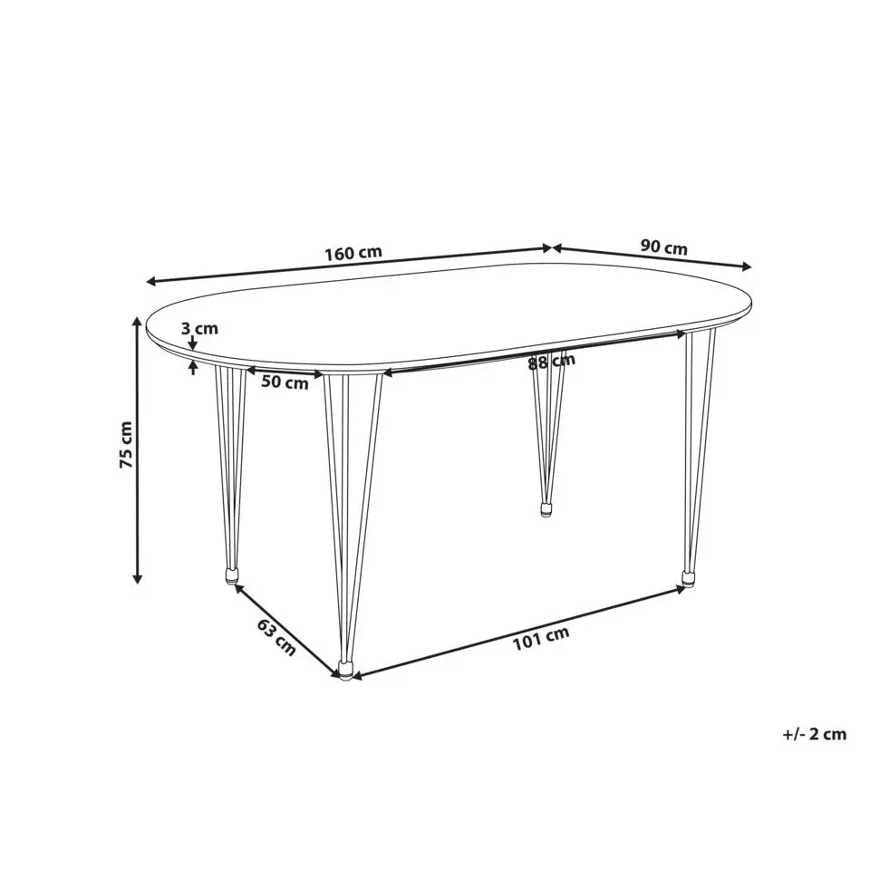 CAVELL - Eettafel - Lichtbruin - MDF