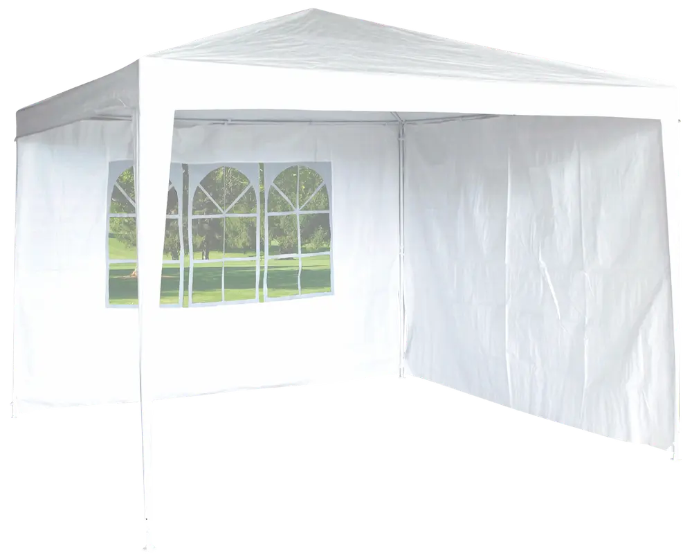Sidevæg pavillon 2-pak hvid