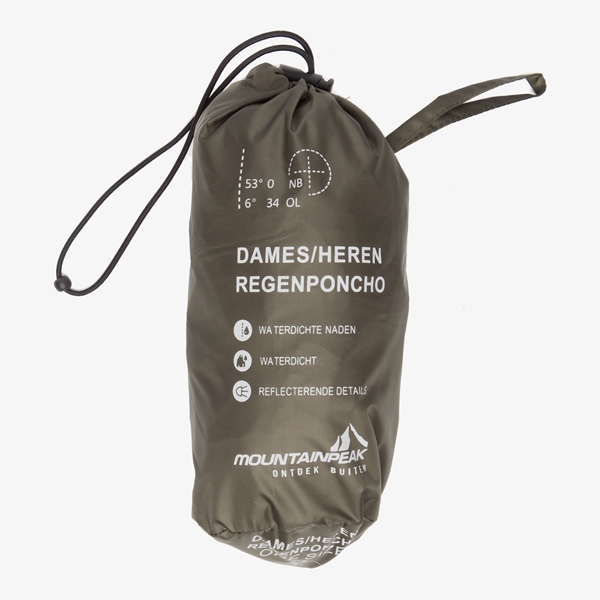Mountain Peak dames/heren regenponcho