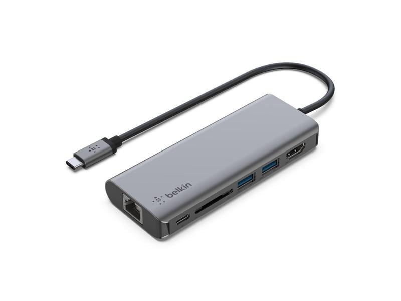 Belkin Dockingstation USB-C Multiport 6-in-1 Kompakter Multiport-Adapter