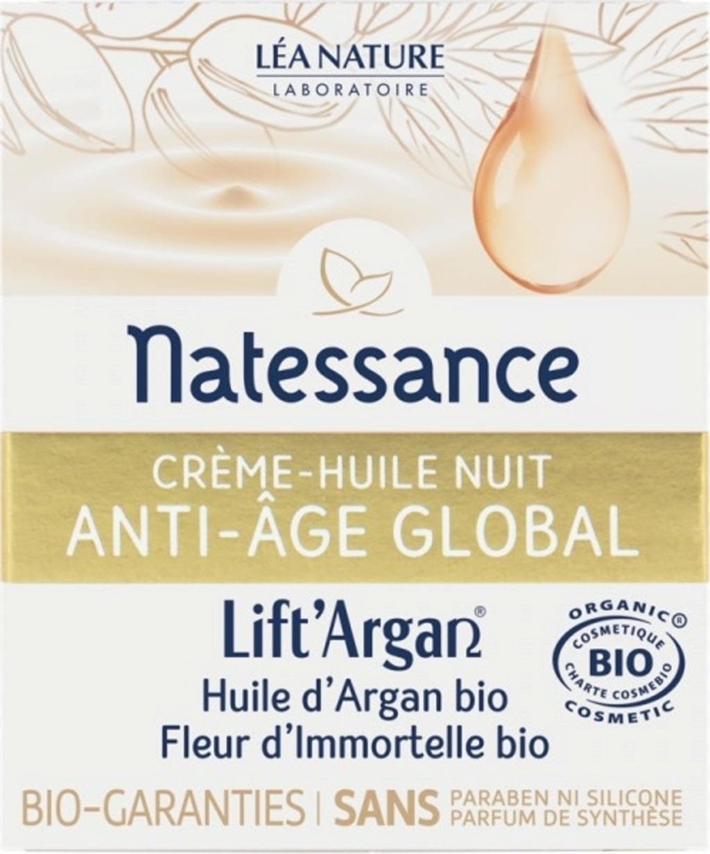 Natessance  Lift'Argan Anti-Aging Creme-Öl Nacht, 50 ml