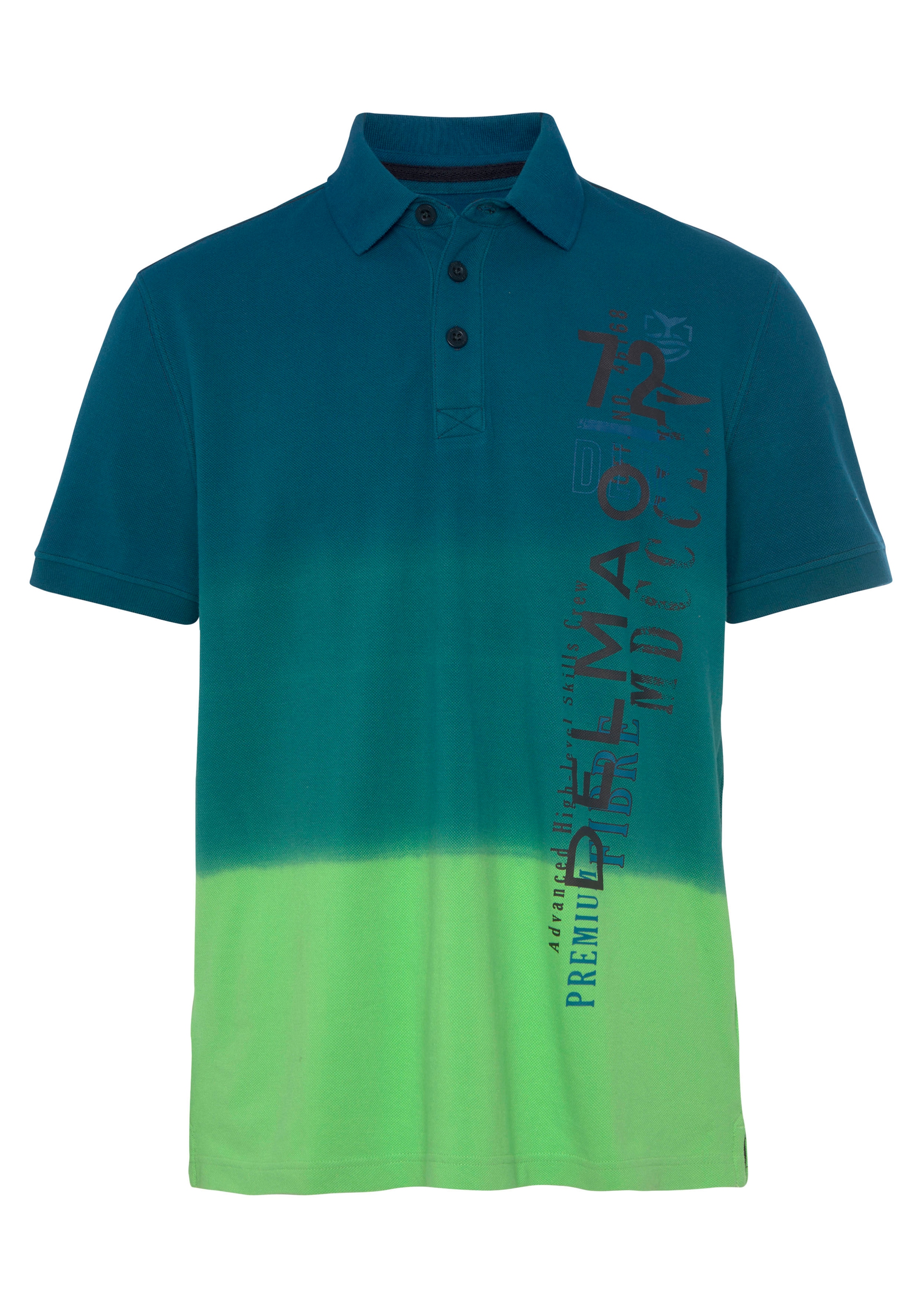 DELMAO Poloshirt , Kurzarm,  lässiger Print,  Polokragen,  aus Baumwolle