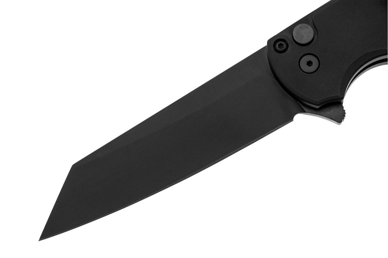 Pro-Tech Malibu 5403 Black DLC MagnaCut Reverse Tanto, Black Aluminum zakmes