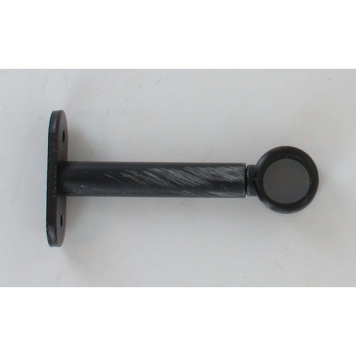 SUPPORT SIMPLE D20 90 MM X2 NOIR ARGENT