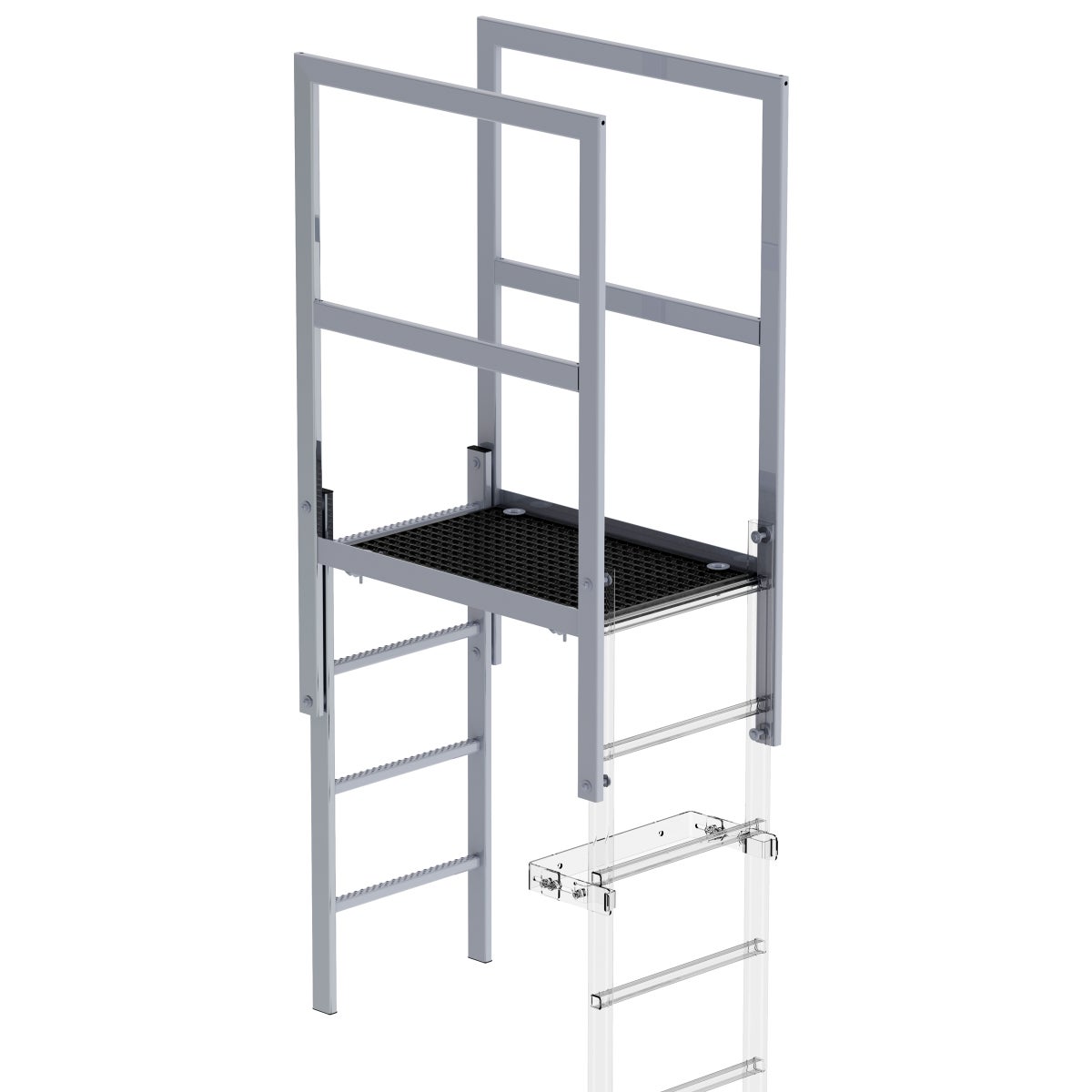 MUNK borstweringovergang in speciale lengtes, geanodiseerd aluminium, 1600 mm