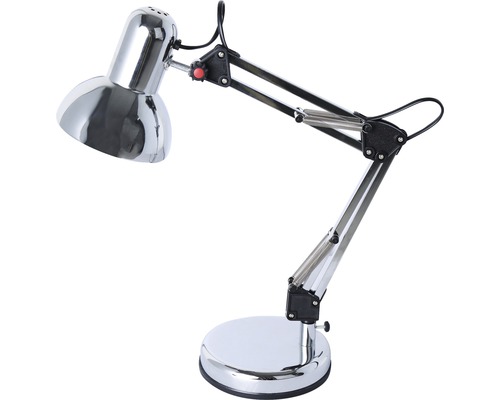 FLAIR bureaulamp met één lamp, H 52 cm, Bootis chroom