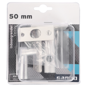 Inboorgrendel aluminium 50 mm