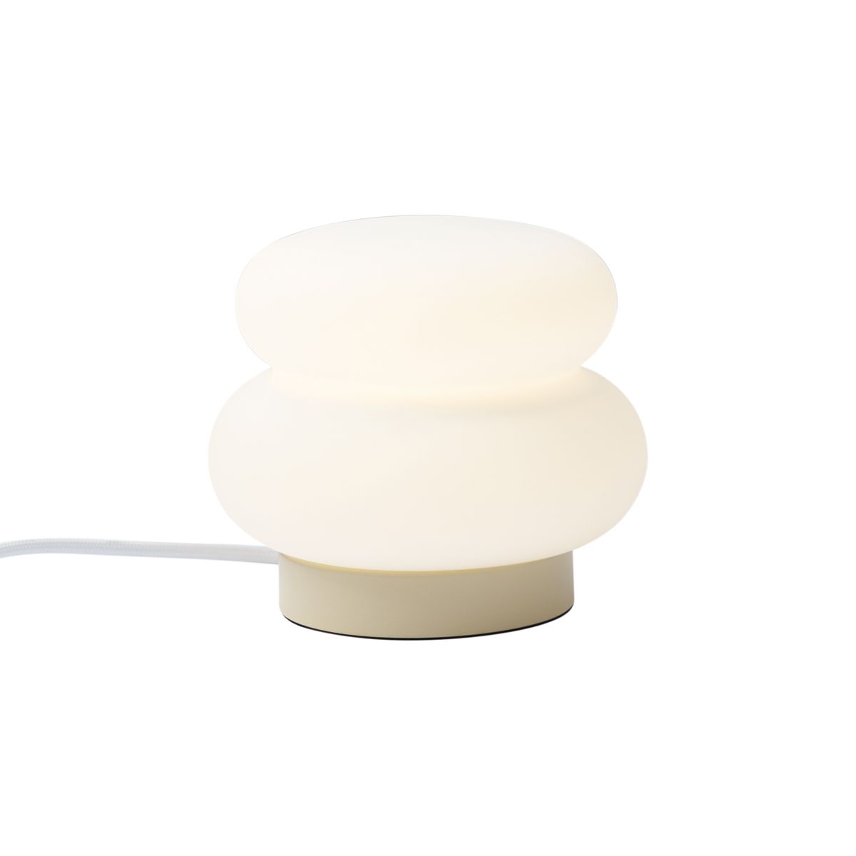 Japandi tafellamp beige met opaal glas 15cm - Kumo