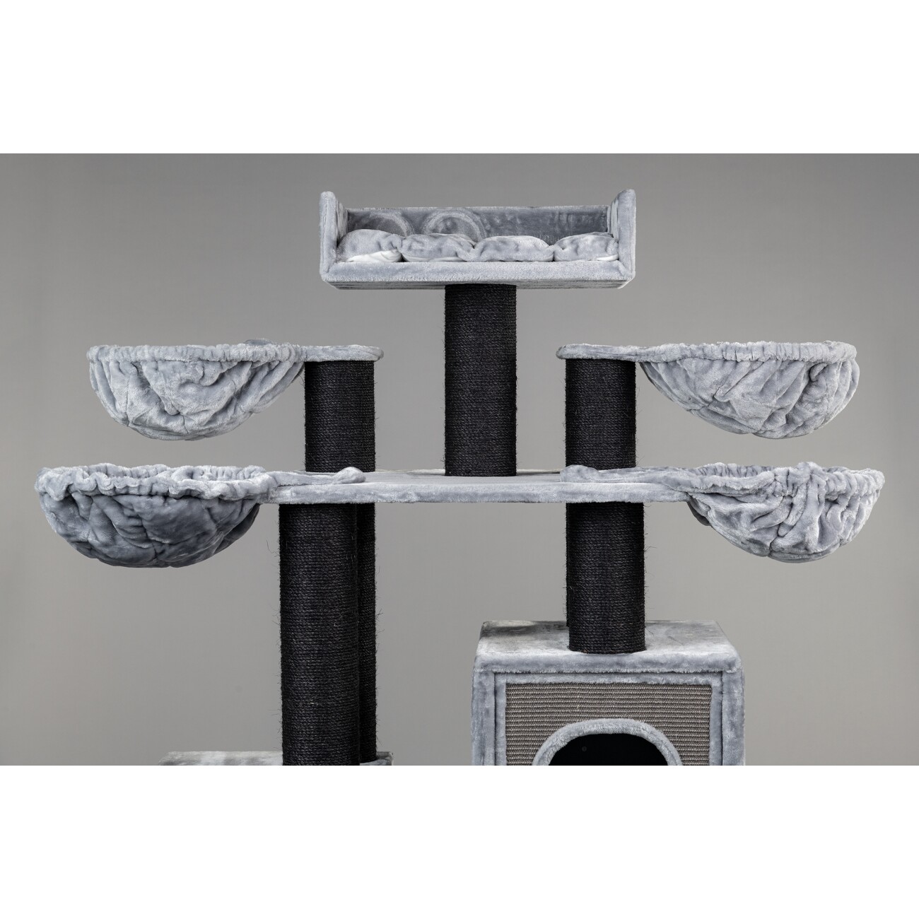RHR Quality Kratzbaum Cat Paradise PLUS hellgrau
