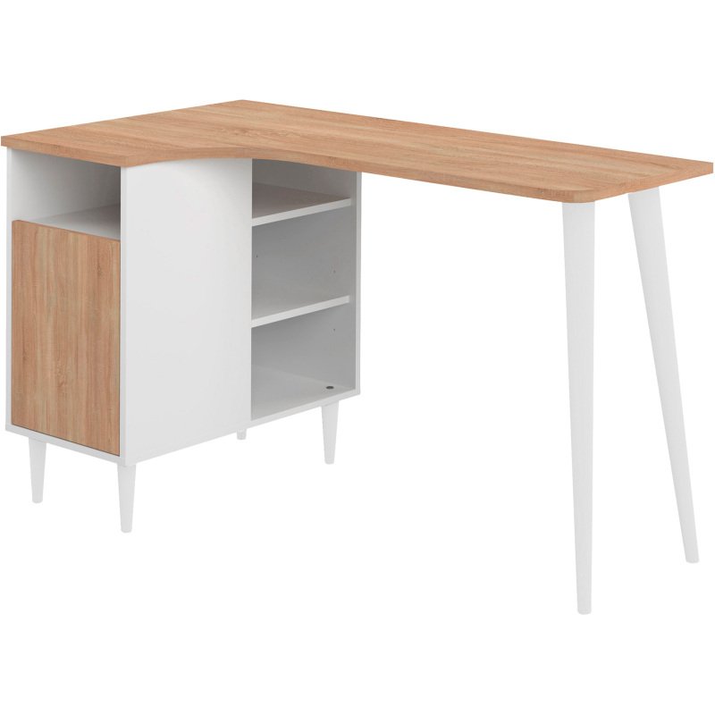 Bureau d'angle Nook 120 x 67 cm avec rangement