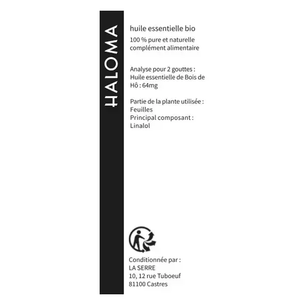 Haloma Huile Essentielle Bois de Hô Bio 10ml