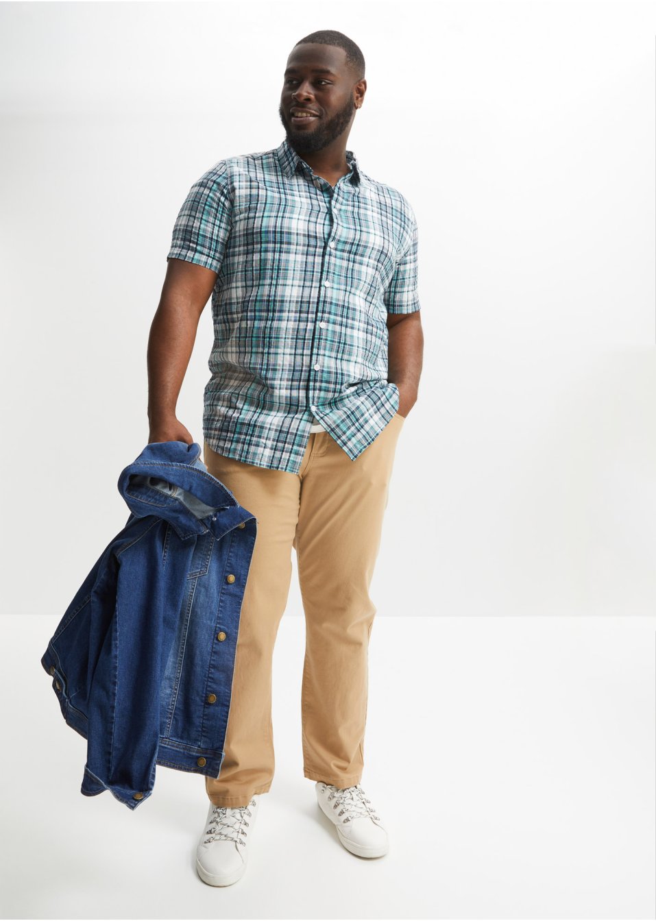 Chemise manches courtes en crépon de coton confort pour le ventre
