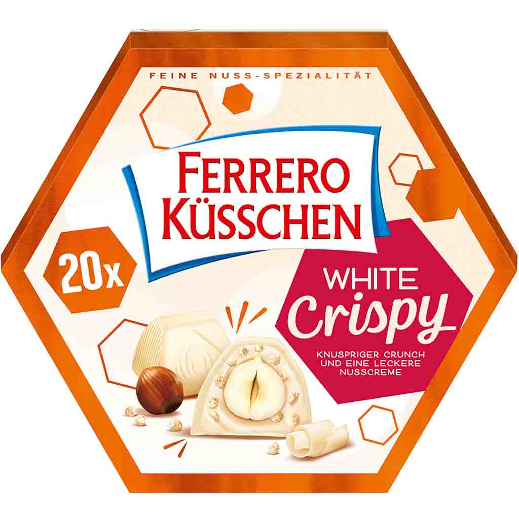 Ferrero Küsschen White Crispy 20er 172g MHD:8.3.25