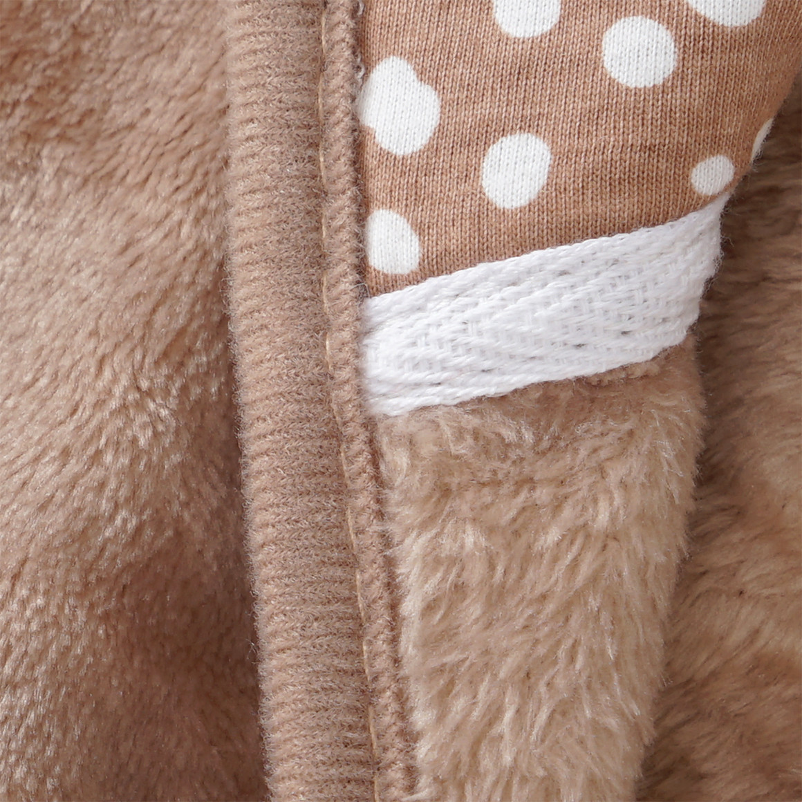 Topomini Baby Bademantel mit Bärchen-Applikation braun